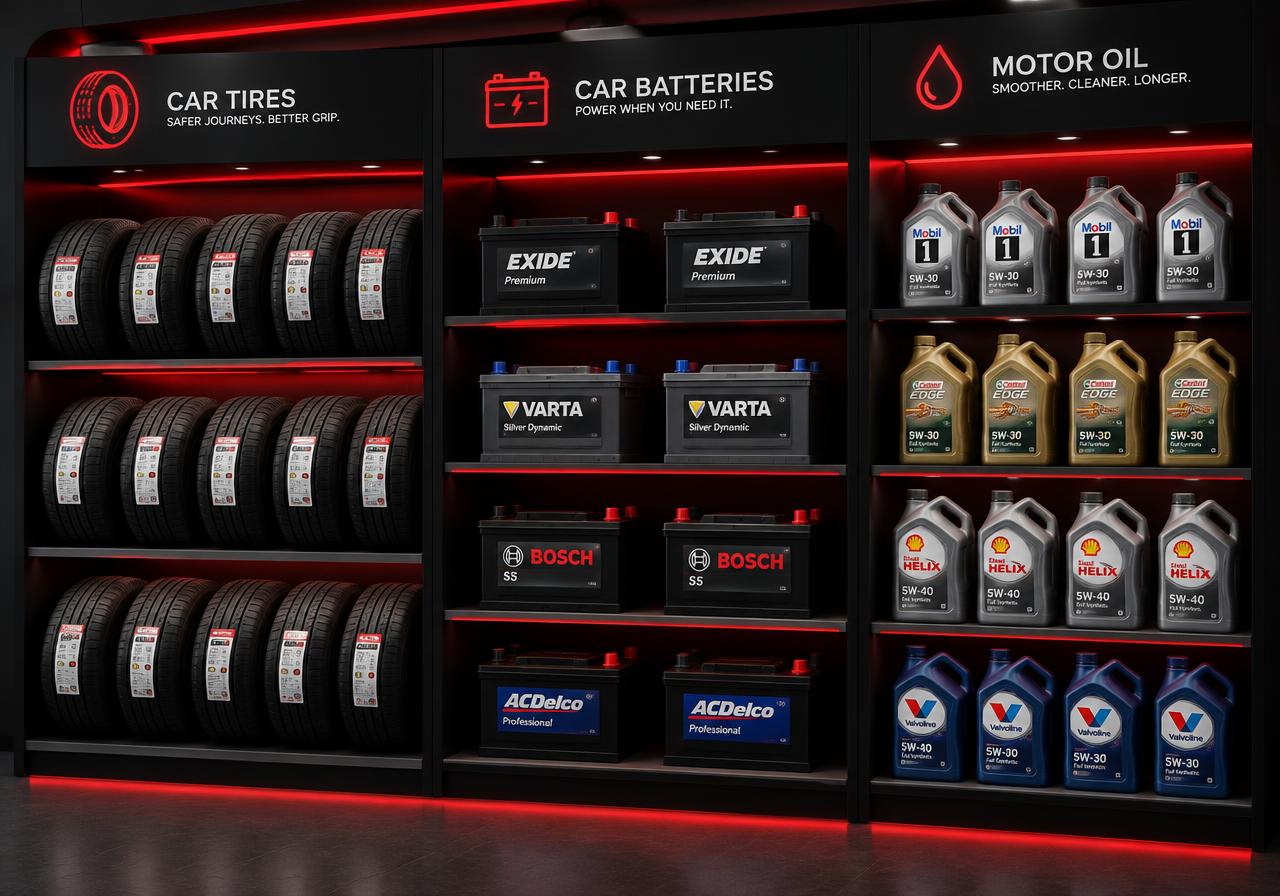 Llantas, Baterías y Aceites